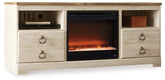 J&M Furniture - Ashley Furniture - Willowton 64" TV Stand with Electric Fireplace - 64" TV Stand with Electric Fireplace - W267W10